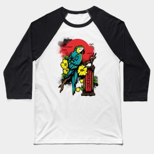 Macaw at sunset Baseball T-Shirt